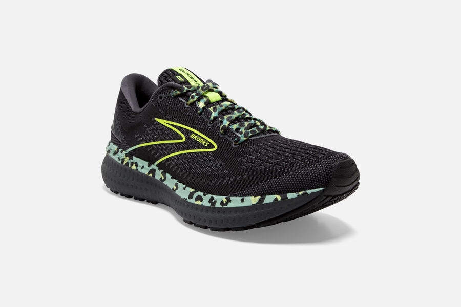 Brooks Glycerin 19 Road Running Shoes Womens - Black/Green - STGJE-9031